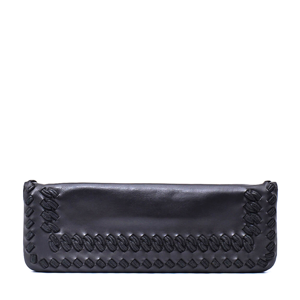 Bottega Veneta - Grey Intrecciato Leather Long Clutch 